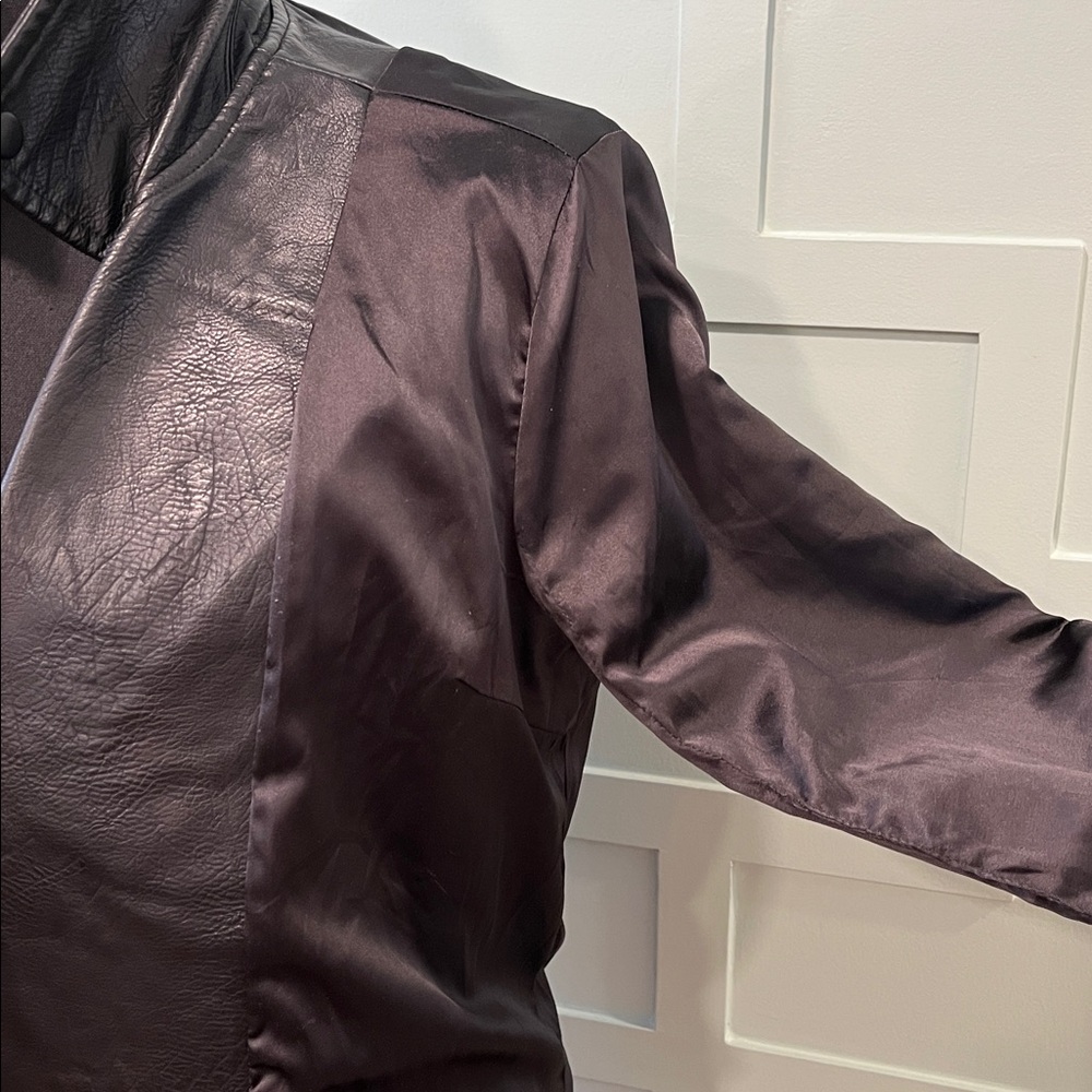 Black Leather (faux) Women's Moto Jacket - Picture 8 of 10
